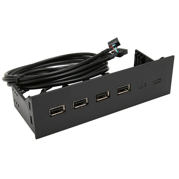 5,25 tommer USB2.0 hub frontpanel multifunktionel 4 porte 19-pin optisk drev frontpanel til 5,25 tommer pc-computertaske