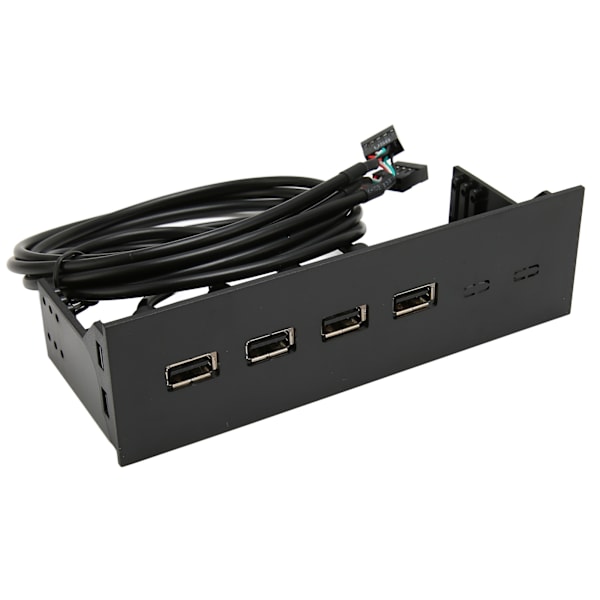 5,25 tums USB2.0 Hub Frontpanel Multifunktionell 4 Portar 19pin Optisk Enhet Frontpanel för 5,25 tums PC Datorchassi