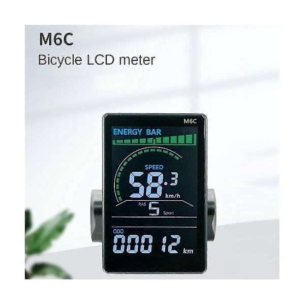 M6c Elektrisk Cykel LCD Display Mätare 24v 36v 48v 60v E Scooter LCD Panel Färgskärm Med USB kompatibel med M