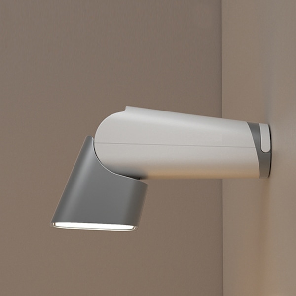 LED-læselampe ABS USB 90 graders foldbar 4000K 3-trins dæmpbar øjenbeskyttelse skrivebordslampe til soveværelse, arbejdsværelse, sovesal, kontor, grå
