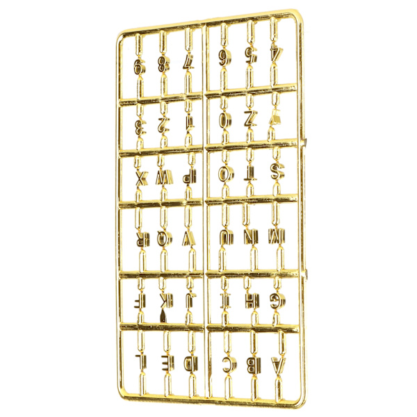 Nukkekoti Kirjaimet Numerot Sarja 1/12 DIY Miniatyyri Etuovi Huonekalu TarvikeKulta