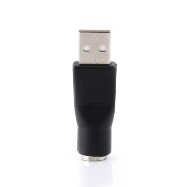 2stk USB 2.0 A hann til PS/2 hunn-adaptere Konverterkontakt for PC Datamaskin Tastaturmus