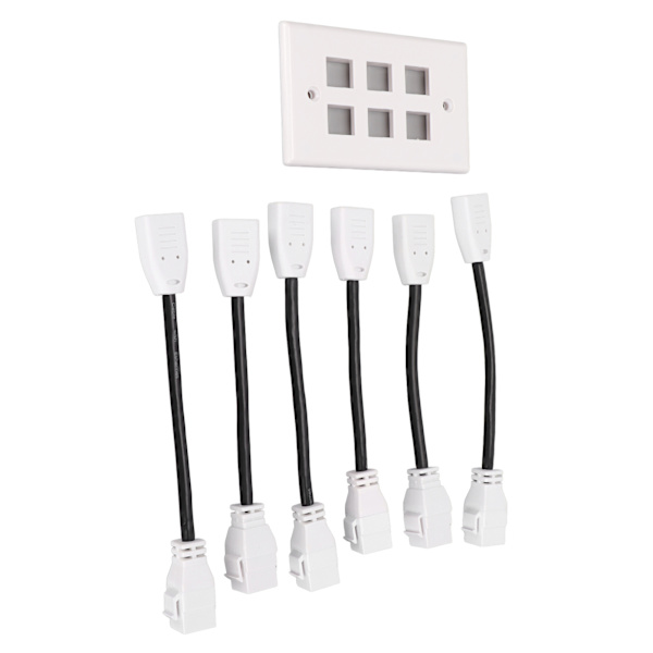 HD Multimedia Interface vægplade med hun til hun HD Multimedia Interface pigtail kabel til videosystemer