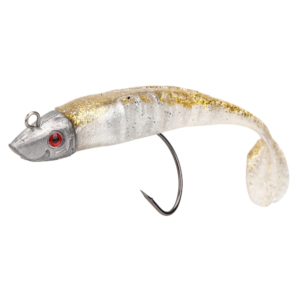 2 stk PVC Jighead krok Vinter Isfiske Lokke Kunstig Myk Simulering Agnsverktøy Tilbehør 2#