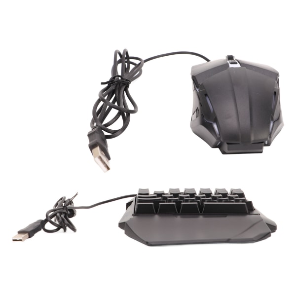 Enhandstangentbord Musset Set 35 nycklar RGB-bakgrundsbelysning Maskiner Mini Bärbar speltangentbord för bärbar dator