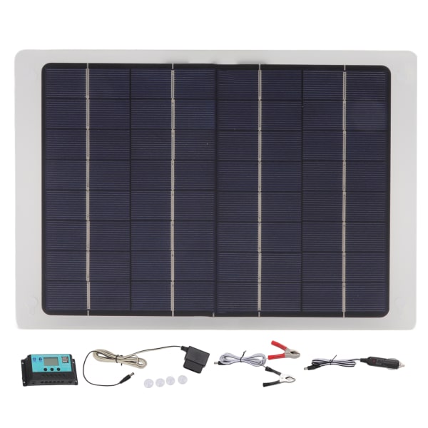 10W Solar Panel Charger Monocrystalline 18V 50A Dual USB with MPPT Controller Solar Panel Kit for Outdoor Car