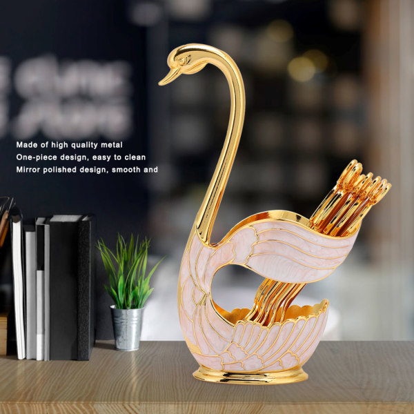 Elegant Swan kaffeskjesett - europeisk stil dekorativt servise gull Gold