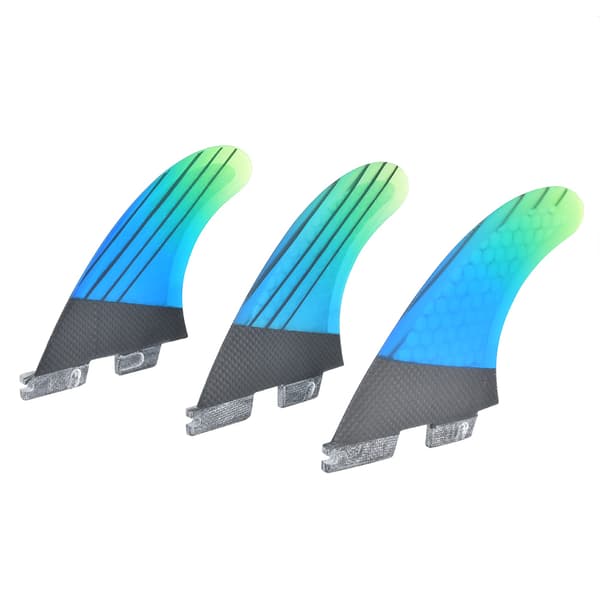Glasfiber FCS2 Snygg Blå Grön Gradient Surfbräda Stjärtfena Flexibelt Surftillbehör