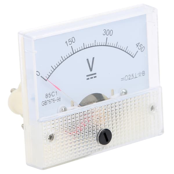 Pointer DC Voltmeter 0‑450V Spenningsmåler Kretsmålingsinstrument ±2,5 % Nøyaktighet