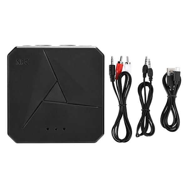 Bluetooth 5.0 -vastaanotinlähetin 2-in-1-auto 3.5AUX-puhelinlangaton sovitin NFC:lle