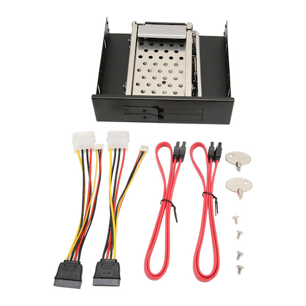 2,5 tommers HDD monteringsbrakett i rustfritt stål ABS 6 Gbps høyhastighetsstøtte SATA I/II intern HDD mobil rack bur