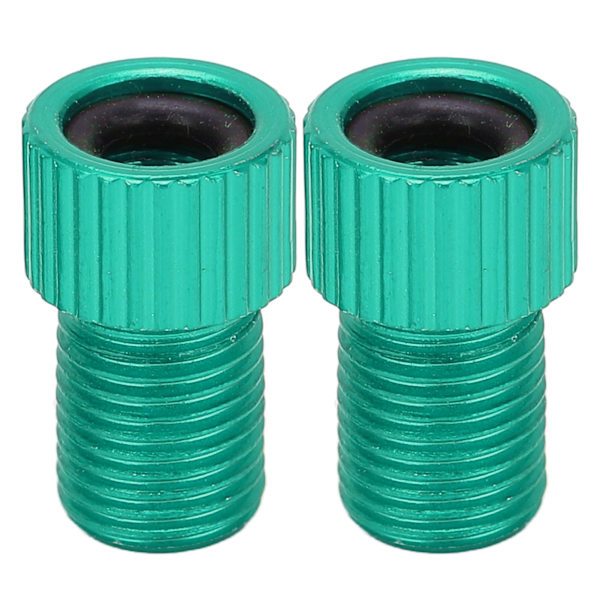 2 st/set Presta till Schrader cykelventilkonverter slitstark mountainbike pumpadapter grön