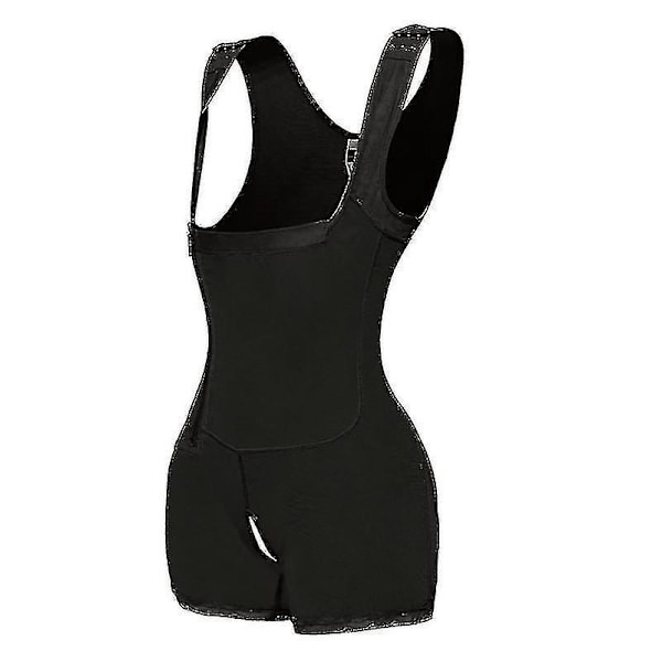 Helkropps Armdrakt Midje Trener Korsett Shapewear for Etter Operasjon, 2XL Svart