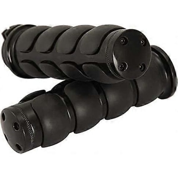 Motorcykelstyrgreb 7/8\" Støbt Gummi Sort Håndgreb Passer til Cruisere Choppere Davidson Suzuki Kawasaki Yamaha Honda