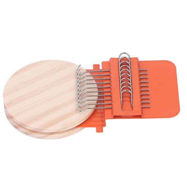10 kroker Mini vevstol maskin husholdning liten vevstol maskin med 6,5 cm treplate for håndverk DIY veving oransje