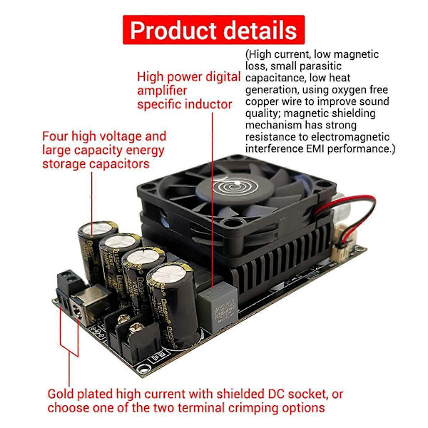 -6001 TPA3255 Digital Forstærker Board Høj Effekt Stereo B