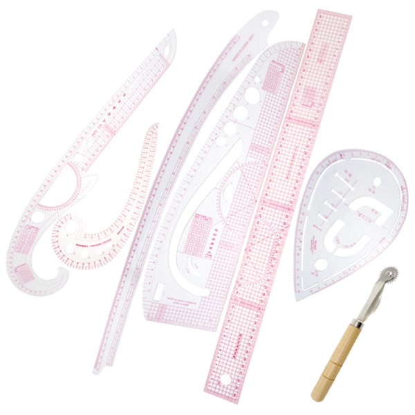 Sewing Ruler Set High Transparency Built in Scale Bendable Flexible Plastic Clear Sewing Accessories for Tailors