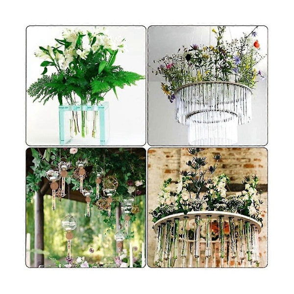 60 stk. reagensglas med kork, 16x150mm (20ml), plastikreagensglas med kraftpapirmærke & rebtragt