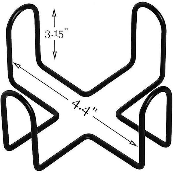 4-pak metal coaster holder til 4-tommer runde og firkantede coasters, holder 4 til 8 coasters