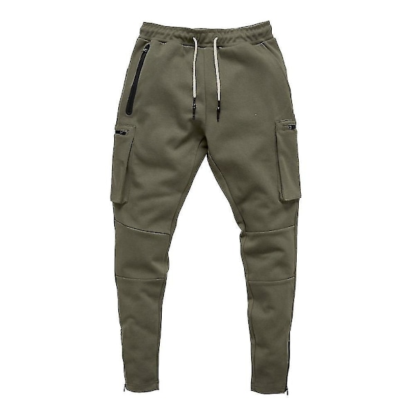 Kamouflagesport Cargo-byxor för män - Snygga dragkedjelöparbyxor 5XL fotofärg