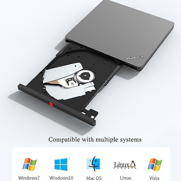 Ultratank Design Type-c Usb Ekstern Cd Dvd Brænder Dvd-rw Plug And Play