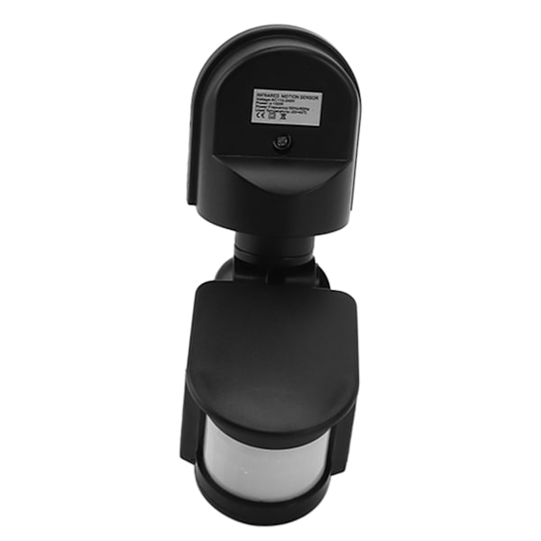 Sort vægmonteret bevægelsessensor Automatisk skumring til daggry 110V‑240V AC Bevægelses PIR-sensor 120 graders LED-styret radarsensor