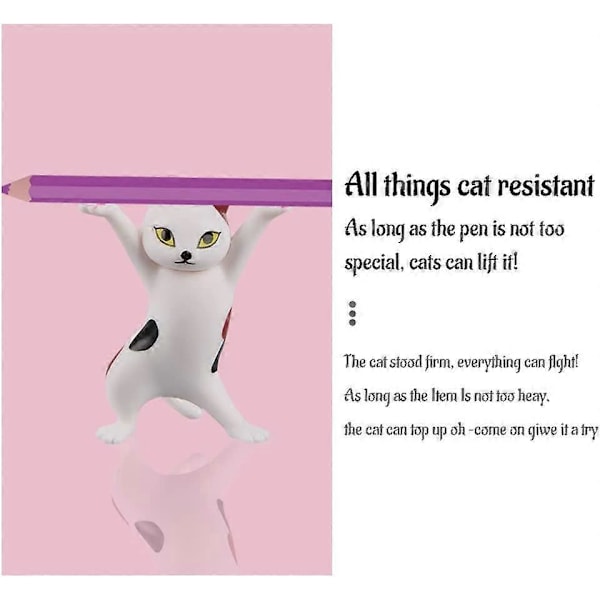 Dansende Katte og Penholder, Sjov Kat Penholder, Dansende Kat Dekorationer, Bærbare Kat Model Ornamenter, Dekorationer, Søde Ornamenter (5 stk)