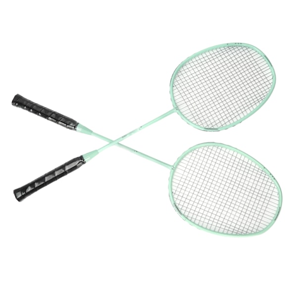 2PCS Badminton Rackets Set Lettvekt Glass Carbon Alloy Badminton Rackets for Profesjonell Trening og Konkurranse Turkis