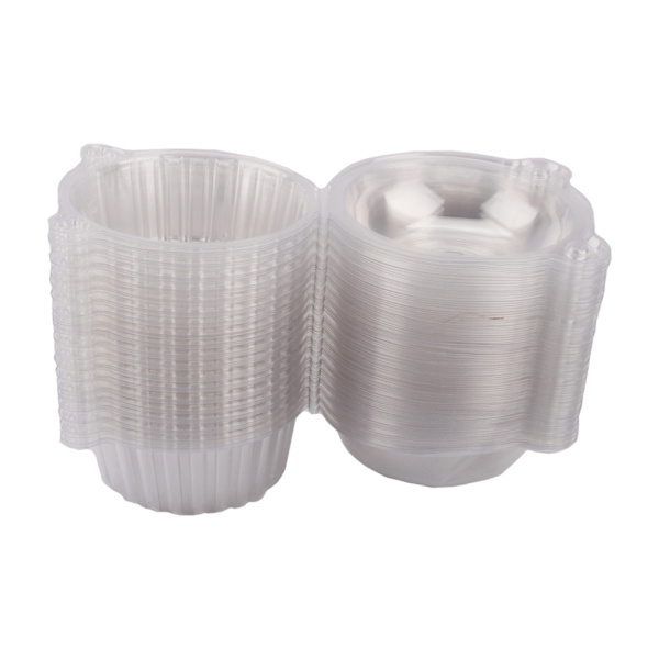 100 stk Plast Cupcake Case Muffin Pods Dome Cups Kageæsker Gavebeholder