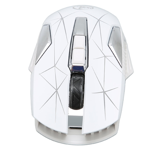 Trådløs mus 2.4G Trådløs Ergonomisk Design 3 DPI skridsikker rulle USB Genopladelig gamingmus til pc Bærbar computer Hvid