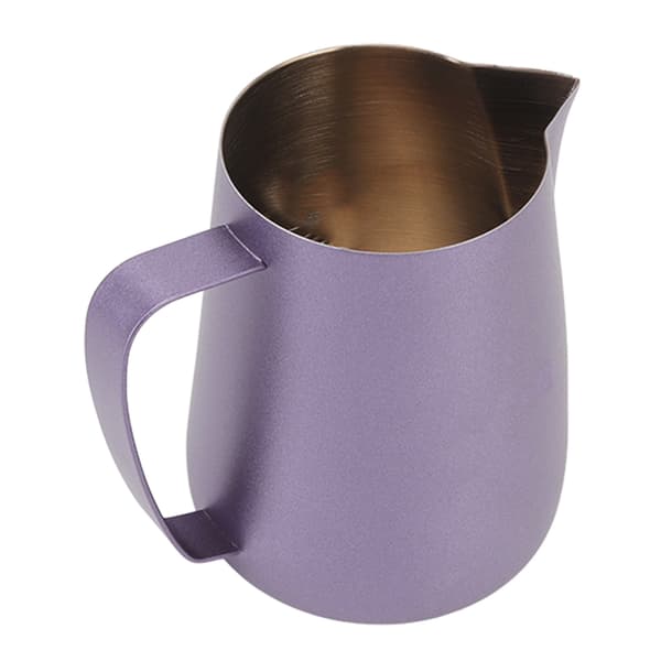 420 ml/14 oz kaffeskummerkopp i rustfritt stål, multifunksjonell kaffemelkekanne, lilla