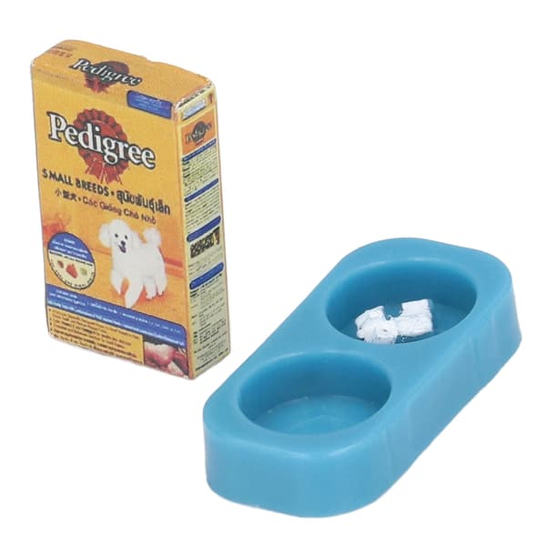 Mini kæledyrsfodermodel 1:12 simulering livsscene levende delikat miniature kat hundefoder dukkehus tilbehør hundefoder
