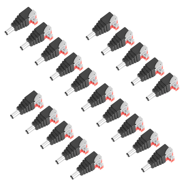 20 kpl 5,5x2,1 mm urospistoke painesovitin DC power