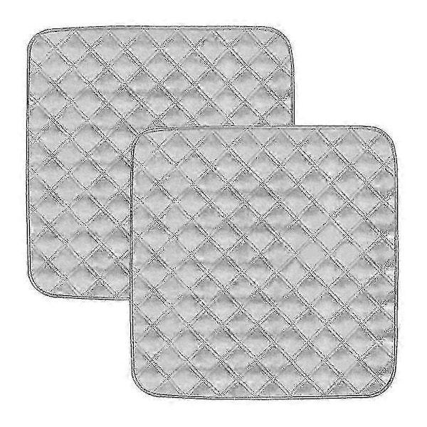 2 st Stolskydd Halkfritt Avtagbart Minimalistiskt Bra Vattenabsorption Sittdyna För Hemmet-zzy Grå