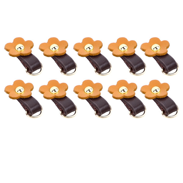 10 sæt Læder D-ringe til pung Ægte læder Ubeskadiget D-ringe Pungfremstillingsudstyr til læder Crossbody-pung Craft tan Guldtilbehør