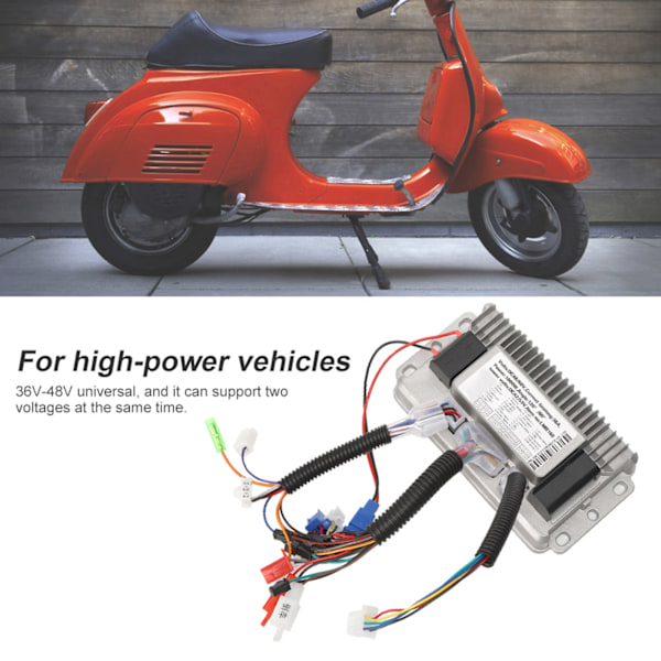 1000W Ebikes Børsteløs Controller Sinus Bølger 36V‑48V Universal 3 Tilstand Støbt Aluminium Skal