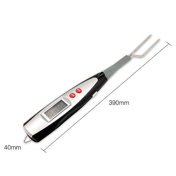 Grillgaffel med Digital Kötttermometer - Omedelbar Avläsning, Noggrann Temperatur för Grillat Kött, Biff, Fläsk, Kalkon