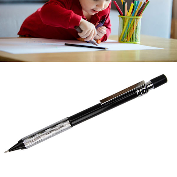 0,5 mm mekanisk penna metall automatisk penna mekanisk penna startpaket med 30 st påfyllningar för ritning skrivning