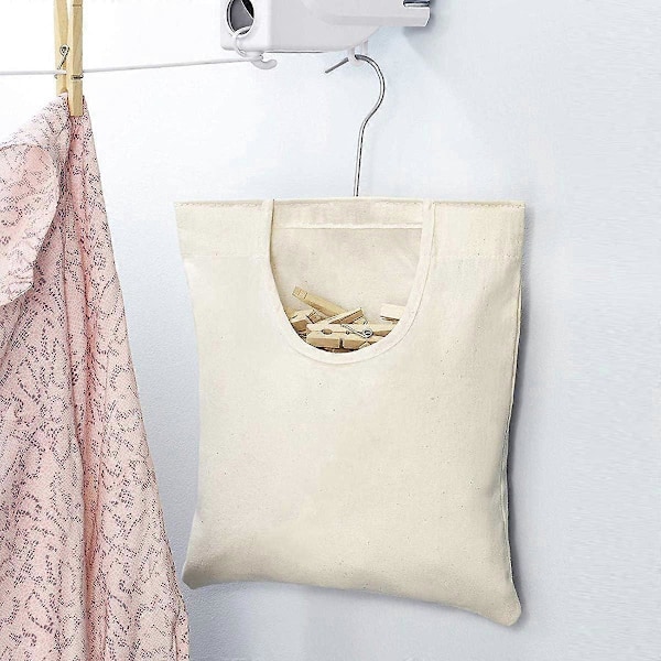 Klesklypepose Hengende Oppbevaringspose Organizer Klesklypekurv Pose Klesklypeholder Organizer for Baderom Garderobe Sokker
