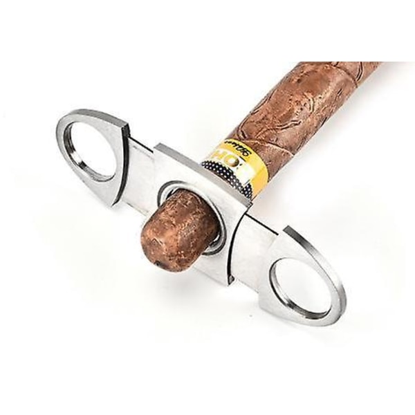 Dubbelbladig cigarrsax i rostfritt stål för exakt skärning av cigarrer