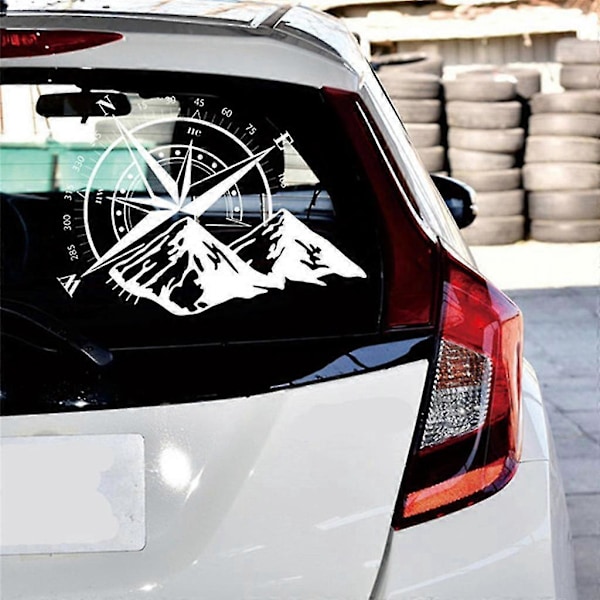 Off-road Kompassi Autotarra Ruusu Navigoi Vinyylitarra Autoon Kuorma-autoon Auto Kannettava tietokone Auton ovi ja konepelti - 48*34cm Musta