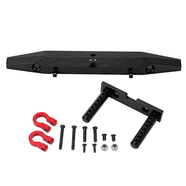 1/10 RC Car Rear Bumper Aluminium Alloy RC Crawler Car Bumper for Outdoor for SCX10 90046 90047 Black