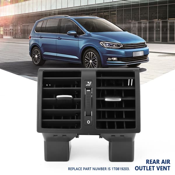 Bageste midterkonsol Luft A/C Udluftningsventil til Touran Caddy 04-15 1T0819203