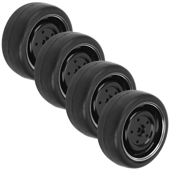 4 st 63MM fjärrkontroll metallhjulnav mjuka däck med adapter för WPL D12 RC-lastbil