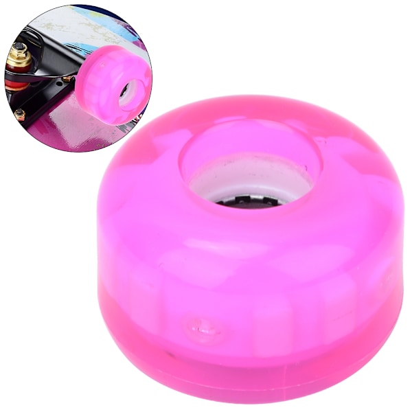 4 STK MS2409 PU Pink 54x36 mm Skateboard Dobbelt Rocker Blinkende Hjul Downspeed glidehjul