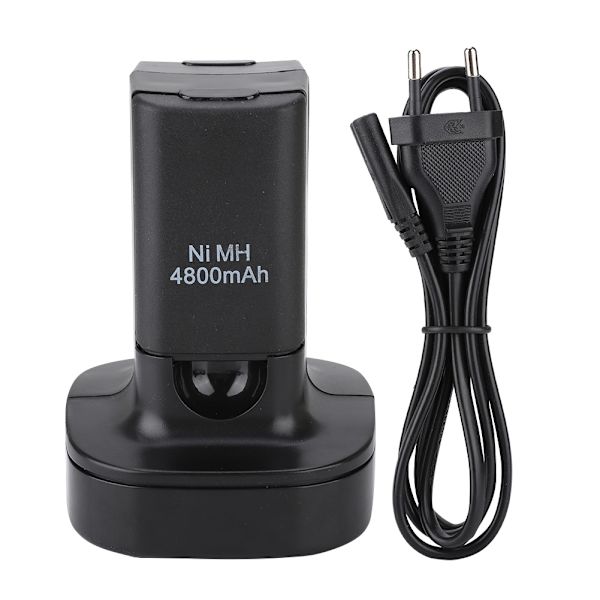 Ladattavat akut latauskaapelilla Xbox 360 Slim -konsolille 4800mAh 3.7V (EU-pistoke 100-240V)