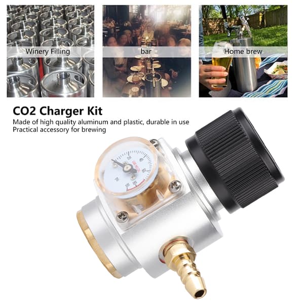 Aluminium Tr21x4 Gjenge CO2-laderkit Brusutstyr Tilbehør for Brusølbrygging