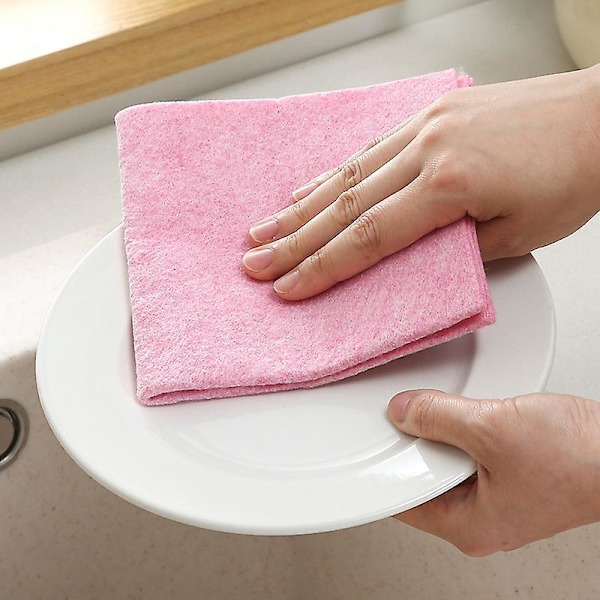 Återanvändbara, icke-slipande rengöringsdukar, 2-pack, 30\"x30\", Rosa, 24-pack