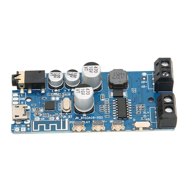 2-kanals Bluetooth 5.0 Stereo Power Amplifier Board Bluetooth Vocal Receiver Amplifier BoardBlue