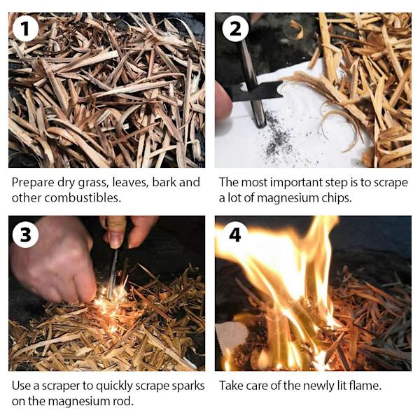 10 kpl Outdoor Flint Scraper Striker Flint Fire Starter retkeilyyn Patikointi Metsästys Hätäselviytymiseen